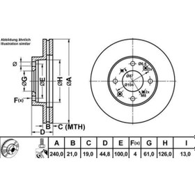 Resim MGA 50296 Fren Diski Ön Civic 91-01 Havalı 240Mm 
