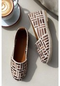 Resim Bej Taba Leather Kadın Espadril K01534070628 Taba 