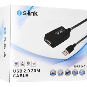 Resim S/link SL-UE140 Şeffaf USB 2.0 Uzatma Kablosu 20MT 