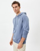Resim Basic Kapşonlu Sweat Uzun Kollu Şardonlu 