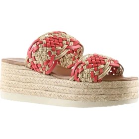 Resim Bueno Shoes Kırmızı Deri Kadın Dolgu Topuklu Terlik 