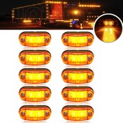 Resim 10 adet Kamyonlar, Karavanlar, Otobüsler, Trailers, Vanlar, Karavanlar, Tekne için Evrensel LED İşaret Lambaları - 12V-24V Kahverengi/Kırmızı/Beyaz Gösterge Ampulleri, Arka Yerleştirme, Sert Kablolama, Motorlu Araç LED Lambaları, Pil Olmadan 