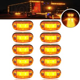 Resim 10 adet Kamyonlar, Karavanlar, Otobüsler, Trailers, Vanlar, Karavanlar, Tekne için Evrensel LED İşaret Lambaları - 12V-24V Kahverengi/Kırmızı/Beyaz Gösterge Ampulleri, Arka Yerleştirme, Sert Kablolama, Motorlu Araç LED Lambaları, Pil Olmadan 