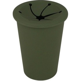 Resim Araba Çöp Kovası Çöp Tutucu Araç Kapı Bardak Tutucu Koltuk Arkası Silikon Çöp Kutusu Çöp Kovası - Yeşil 