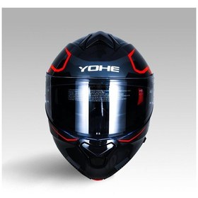 Resim Yohe 935SV Çift Vizör Çene Açılır Motosiklet Kaskı Parlak Turuncu 