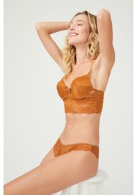 Resim Cansoy 311 Destekli Balenli Dantelli B-cup Bralet Takım 001 