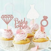 Resim 12 Adet Gelin Olacak Cupcake Süsleri Kalp Yüzük Elbise ile Gelin Duşu Cupcake Seçenekleri Düğün Nişan Bekarlığa Veda Partisi Pasta Süslemeleri Malzemeleri 