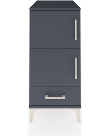 Resim Kronos Komodin 4 Raflı Tek Çekmeceli Tek Kapaklı 44x59x96 Antrasit-antrasit Antrasit 