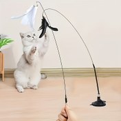 Resim Tüm Irklar İçin Güçlü Emiş Tabanlı Etkileşimli Kedi Oyuncağı - Oyuncağı, Beyaz ve Gri Kedi Eylemi, Kedi Oyun Zamanı | Etkileşimli Kedi Oyuncağı | Dayanıklı Kedi Oyuncağı, Pil Olmadan 