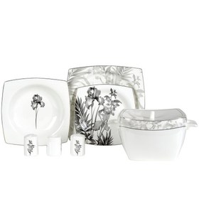 Resim Korkmaz Bone Collection 60 Parça Kare Yemek Takımı A8462 