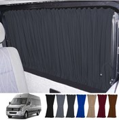 Resim Oto Pandami Volkswagen Crafter 1.nesil Uzun Şase 2006-2016 Uyumlu Füme Raylı Oto Perde Takımı 