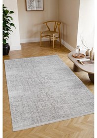 Resim Kaymaz Taban Yıkanabilir Modern Salon Mutfak Oturma Odası Çocuk Odası Halısı 5002 Gri 