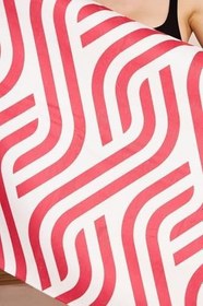 Resim Wawe Pembe Baskılı pamuklu Plaj Havlusu 