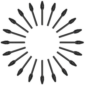 Resim Aubyhe Bosto Aktif Baskı Kalemi İçin Yer Değiştirme Uçları - Siyah, Dayanıklı Plastik, 20 Adet - Tüm Bosto Bataryasız Stiller İçin Uyumlu 