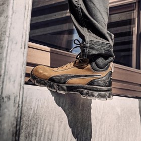 Resim Puma Safety Condor Mid Kahverengi Çelik Burunlu Nubuk Deri İş Ayakkabısı S3 SRC ESD 41 Numara 