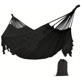 Resim Tcherchı Askılı Saçaklı Hamak Siyah 