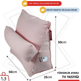 Resim Xpermate Sırt, Bel, Boyun Destekli TV - Okuma Yastığı Ameliyat Sonrası Pembe 
