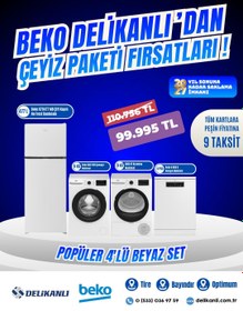 Resim Beko Popüler 4'Lü Beyaz Çeyiz seti 