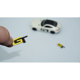 Resim Dk Tuning Gt Direksiyon Sarı Siyah Logo Amblem Ford İle Uyumlu 