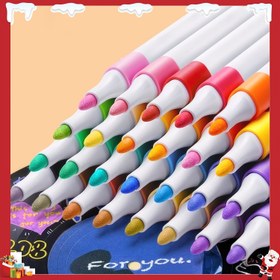 Resim 36 Akrilik Marker, Noel Hediyeleri, Sanat DIY Grafiti Kalemleri, Renkli Sulu Boya Sanat Marker Kalem Seti, Taşlar, Cam, Noel Yumurtaları, Ahşap ve Kumaşa Uygun Su Bazlı Boyama Markerları 