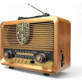 Resim Royal Trend Güneş Panelli Nostaljik Radyo,bluetooth Özellikli Nostalji Radyo 