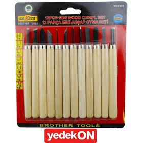 Resim Mini Ahşap Oyma Seti 12 Parça Blisterli Wd1008 Sakata 