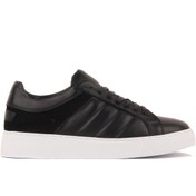 Resim Sail Lakers - Siyah Deri Bağcıklı Erkek Sneaker 