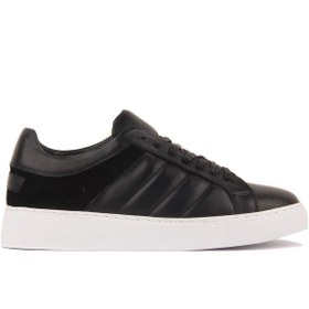 Resim Sail Lakers - Siyah Deri Bağcıklı Erkek Sneaker 