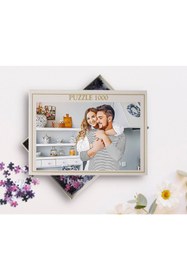 Resim Bk Gift Kişiye Özel Tam Boy Sevgililer Karikatürlü 1000 Parça Profesyonel Puzzle-1 