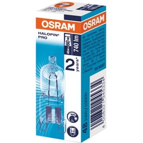 Resim Osram G9 Ampul 48W Şeffaf Halojen Elp 