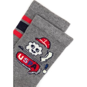 Resim U.s. Polo Assn. Erkek Çocuk Gri Melanj Çorap (Soket) 50318054-VR086 