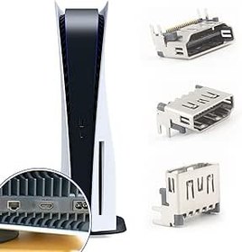 Resim RongZy Sony Playstation 5 (PS5) için 3 adet HDMI bağlantı noktası soketi yedek hdmi port arayüzü bağlantı soketi, Vedio arayüz 