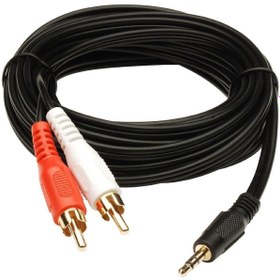 Resim 3.5mm Stereo To 2RCA Audio Aux Ses Kablosu 