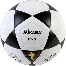 Resim Mikasa Ft-5 W/fıfa Logo Sentet. Deri Futbol Topu Siyah-beyaz 