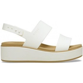 Resim Crocs 211802-00o Brooklyn Matte Wrap Low Wedge Kadın Sandalet Beyaz 