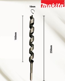Resim Makita 18x250mm Ahşap Burgu Uç D-07397 