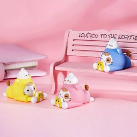 Resim BİPOWER E2m Sevimli Kedi Anahtarlıklı Telefon Standı Sarı 