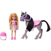 Resim Barbie Chelsea Bebek ve Midilli Figür Seti HTK29 