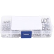 Resim Jeemson 304 Paslanmaz Çelik 300 Adet M3-m8 Çok Boyutlu İçli Altıgen Somun Seti - Endüstriyel/inşaat Talaşlı Bağlama, Taşınabilir Şeffaf Kutuda 