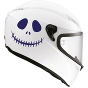 Resim Tek Renk Soytarı (Clown Helmet Stickers) Kask Sticker Etiket Mode 