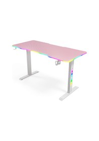 Resim Ion Rgb Aydınlatmalı Oyuncu Masası Pembe 