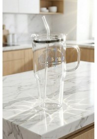 Resim Pureglass Pipetli Cam Matara - 1200 Ml Şeffaf 