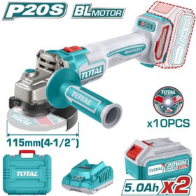 Resim Total P20S Taglı211545 Lı-Ion 20 V 5.0 AH Akülü Taşlama Makinesi 