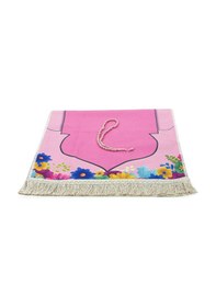 Resim Arapça Namaza İlk Adım Seccadesi - Kumbaralı Kızımın Çocuk Seccadesi - Tesbih Hediyeli 