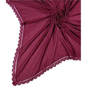 Resim Mim Eşarp Enba Pamuklu İğne Oyalı Namaz Ve Mevlüt Örtüsü 110x110 Cm Bordo 