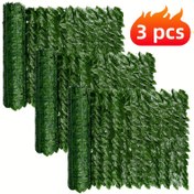 Resim 3 adet Yapay Sarmaşık Yeşil Duvar Panelleri, 300cm x 50cm - UV Dirençli Dış Mekan Gizlilik Çit Ekranları, Veranda, Balkon, Bahçe, İç/Dış Mekan Yeşillik Dekoru, Yüksek Kaliteli Bitki Tasarımı, Dış Mekan Dekorasyonu | Doğal Estetik | Dayanıklı Yeşillik, Dış Mekan Dekorasyonları 