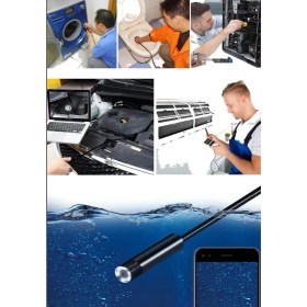 Resim Qasul Profesyonel Endoskop Kamera Arama Motor Içi Su Geçirmez Aralara Girebilen Tesisat Kamerası Android Uyumlu 