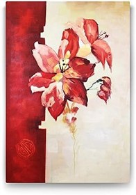Resim tabloshop Soyut Kırmızı Çiçek Panosu - 30x45cm 