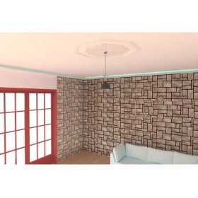 Resim Motifpiyer Tavan Lamba Göbeği 135-Sekizgen-Dış Çıtalı 