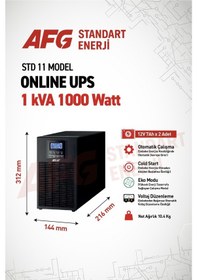 Resim Standart Enerji Afg 3 Kva Online Ups - 2700w Kesintisiz Güç Kaynağı 
